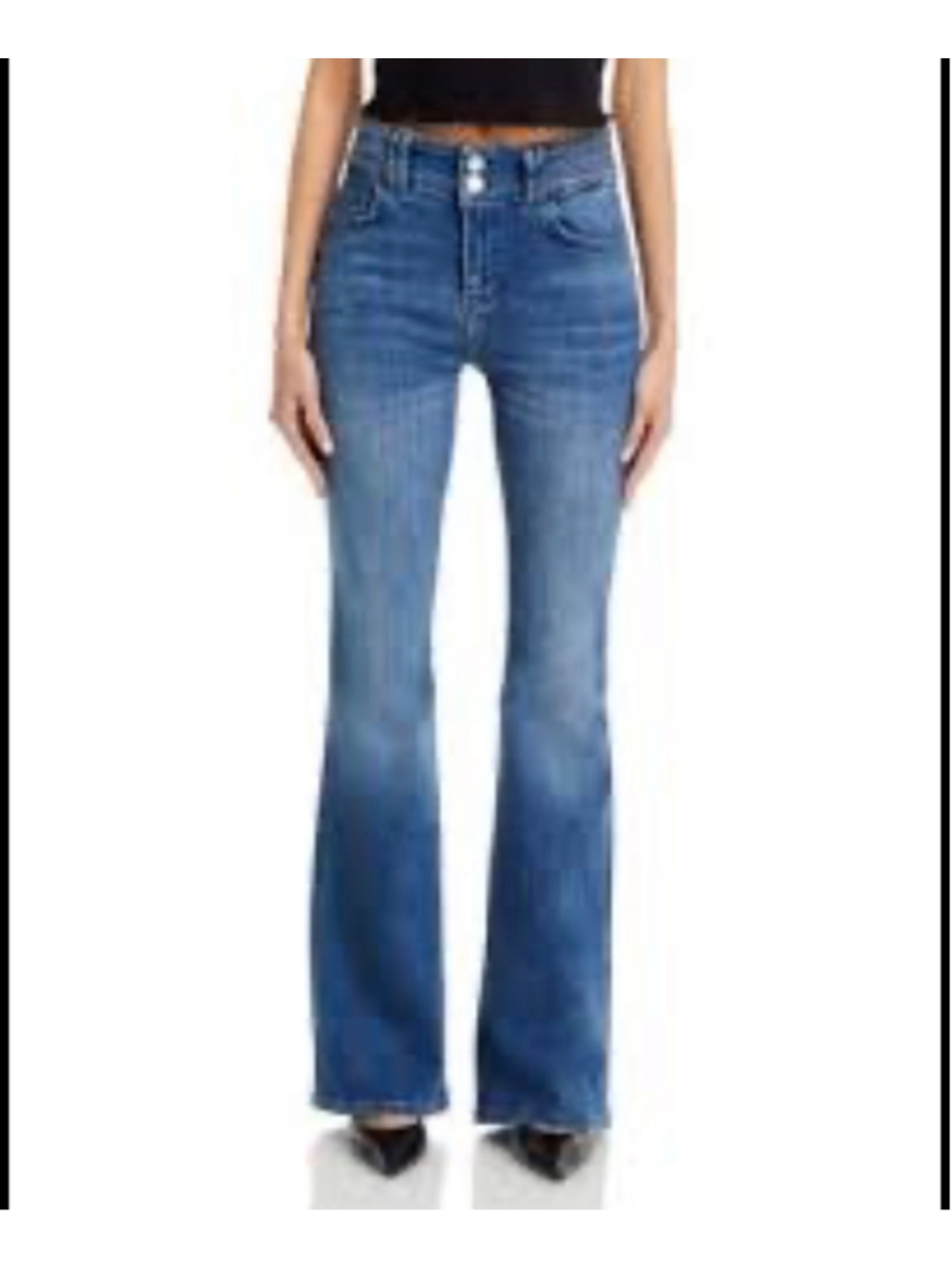 Women's FRAME Le High Flare Jeans, Blue, Size 28 - Picture 1 of 8